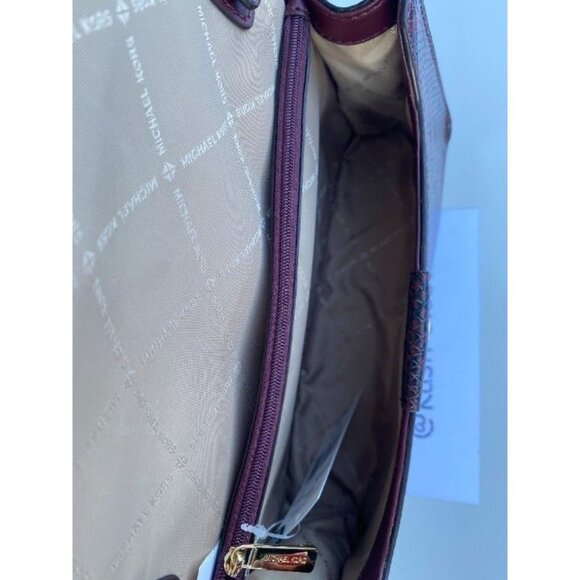 Michael Kors shoulder bag sonia medium snake print leather crossbody bag merlot - Picture 6 of 8